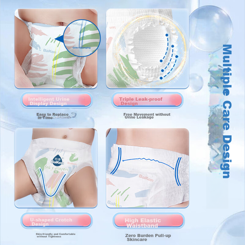 Baken Soft And Thin Angel Comfort Care Diapers XXL 88 Pieces (15kg And Above)