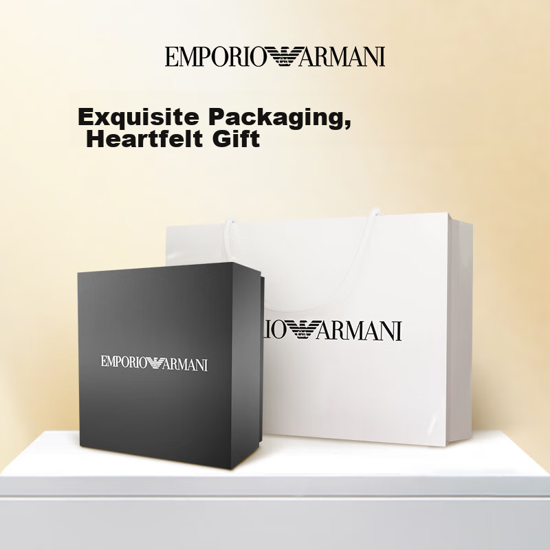 Emporio Armani Men's Watch, Black Knight Series, Cool Leather Strap, Skeleton Me...