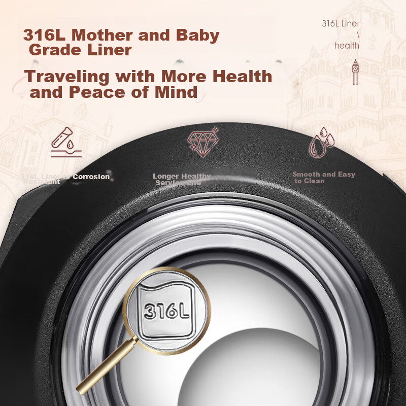 BVGMAV Insulated Bottle, Large Capacity, Outdoor Travel, 316L Stainless Steel, V...