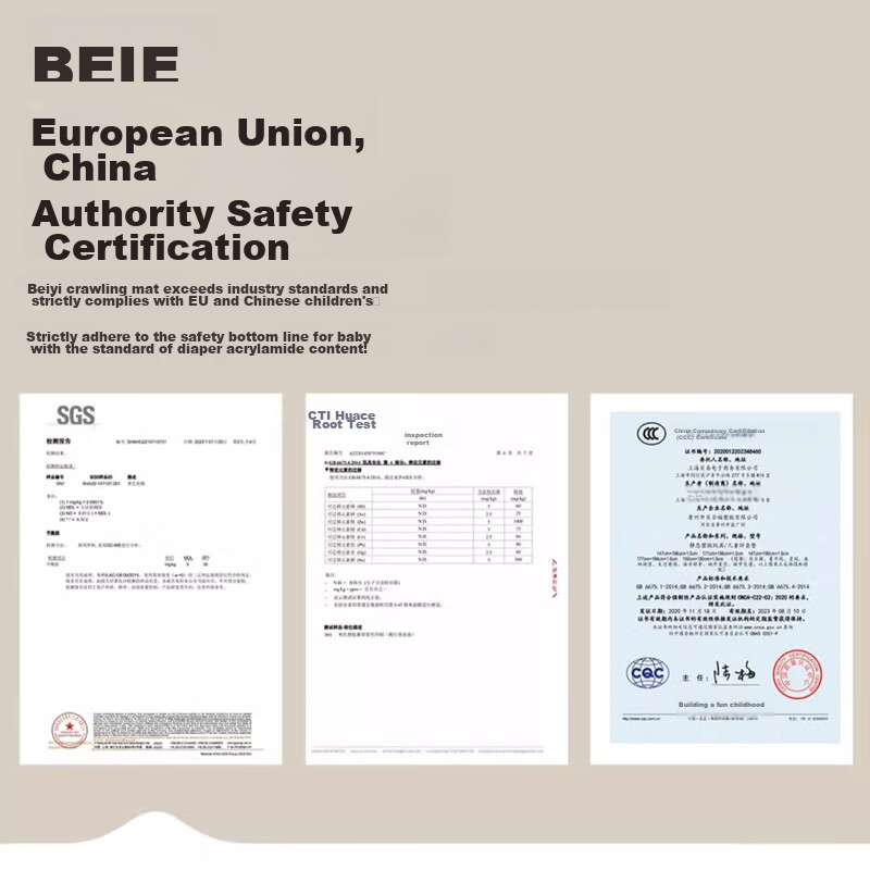 BEIE Baby Crawling Mat, Double-Sided XPE Foldable Play Mat, Star And Moon + Bay...