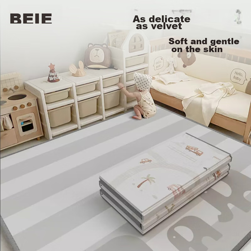 BEIE Baby Crawling Mat, Double-Sided XPE Foldable Play Mat, Star And Moon + Bay...