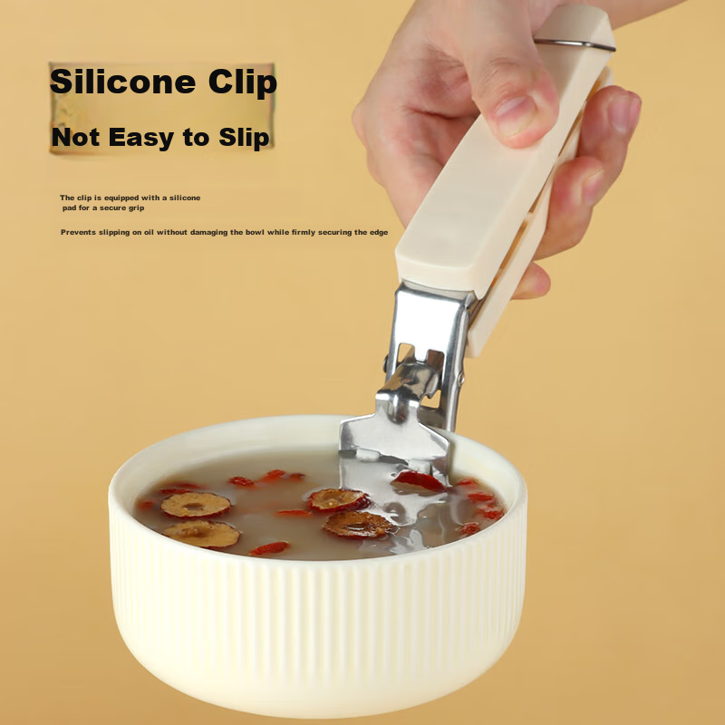 Baijie Heat-Resistant Clip 2-Piece Set, Plate Lifter, Bowl Holder, Steamer Clip,...