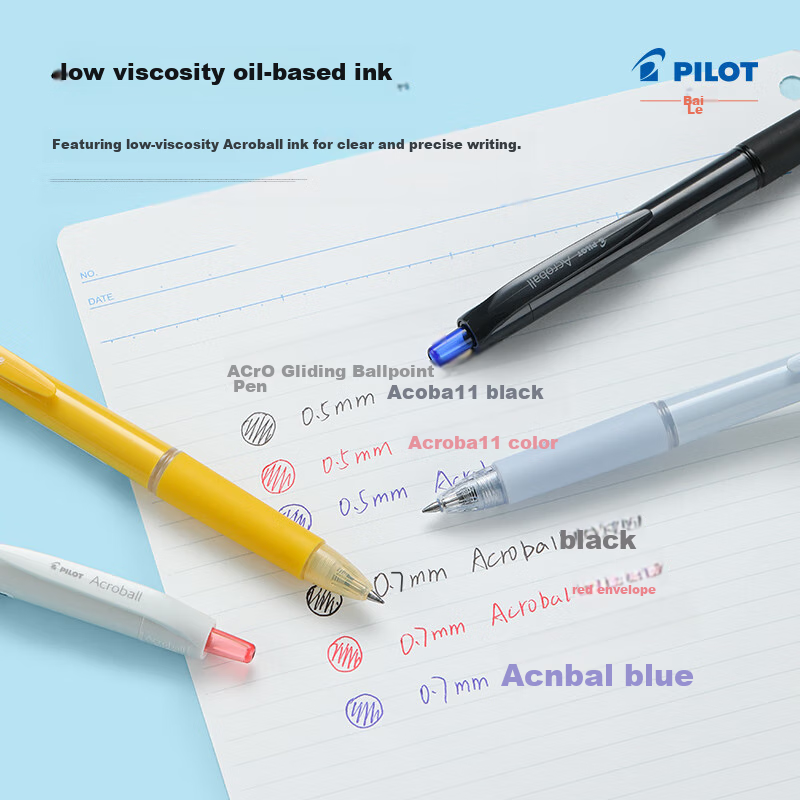 PILOT Acro Smooth Ballpoint Pen, Retractable, for Students, Office, And Exams, B...