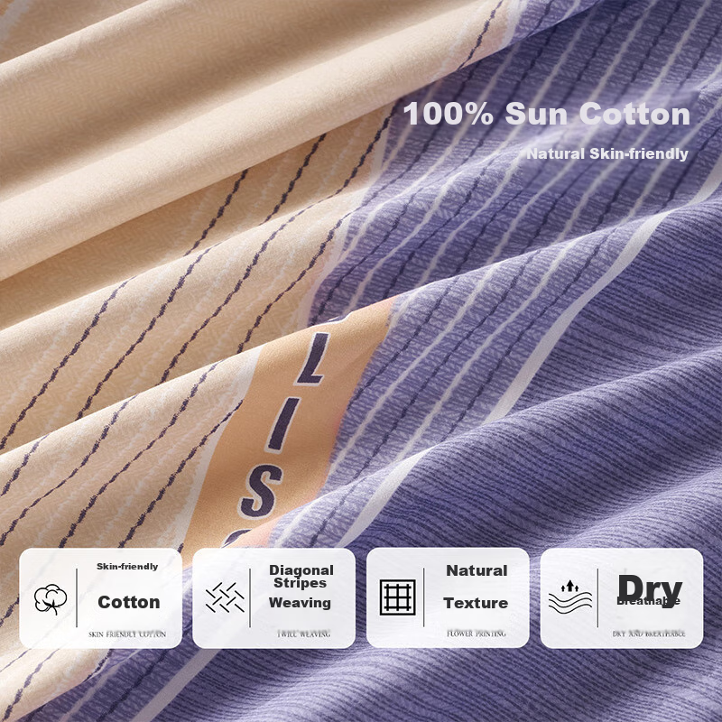 Baili 100% Pure Cotton Bed Sheet, Single Piece, Double Bed Sheet, All-Cotton Bed...