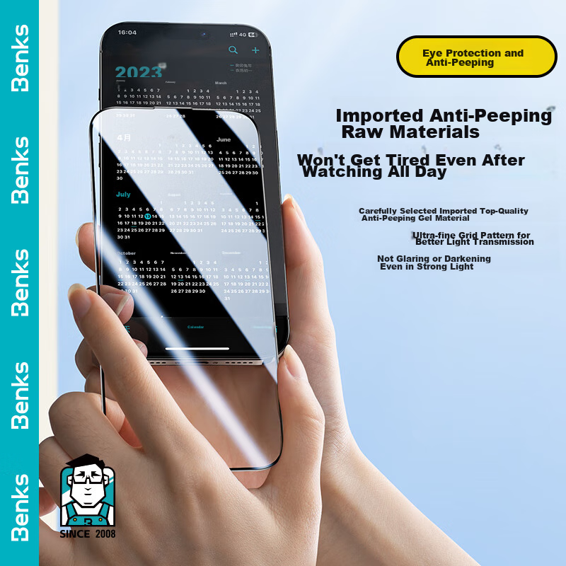 Benks Privacy Tempered Glass Screen Protector for iPhone 16 Pro Max