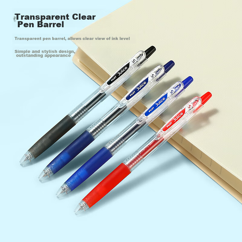 PILOT JUICE Retractable Gel Pen, Black, 0.5mm, Stylish Black Ink, Water-Based Pe...