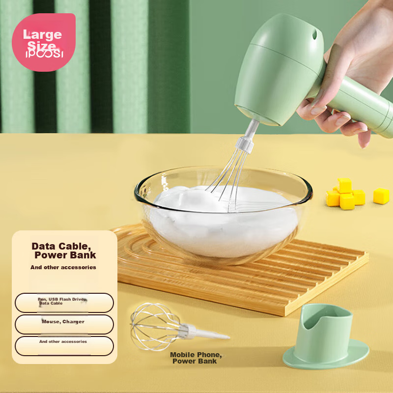 Baoshi Handheld Wireless Electric Egg Beater, Mini Multifunctional Milk Frother,...