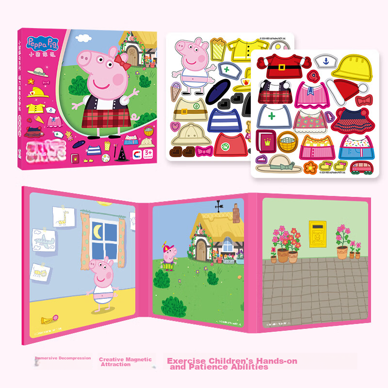 Chuge Magnetic Quiet Book Dress-Up Stickers, Children's Stickers, Pretend Play T...