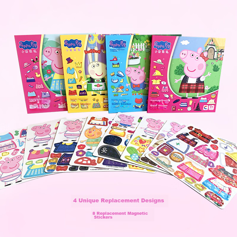 Chuge Magnetic Quiet Book Dress-Up Stickers, Children's Stickers, Pretend Play T...