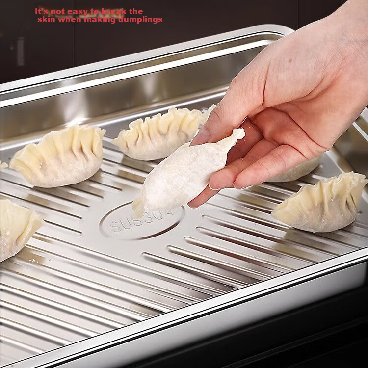 AOmeiyou 304 Stainless Steel Freezing Dumpling Box Household Refrigerator Specia...