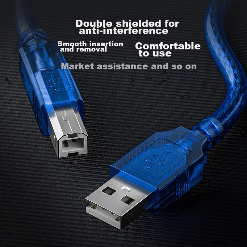 Beilifang Printer Data Cable, USB2.0AM/BM Square Connector, High-Speed Printing...