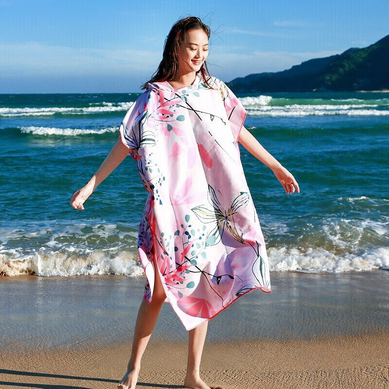 Babi Bathrobe, Swimming Towel, Portable Changing Cloak, Wearable Bath Towel, Wom...
