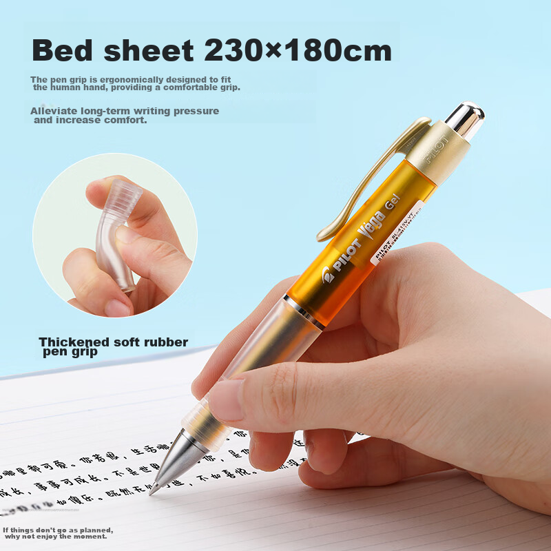 PILOT 415V Retractable Gel Pen, Soft Grip, for Students' Exams, Vega Anti-Fatigu...