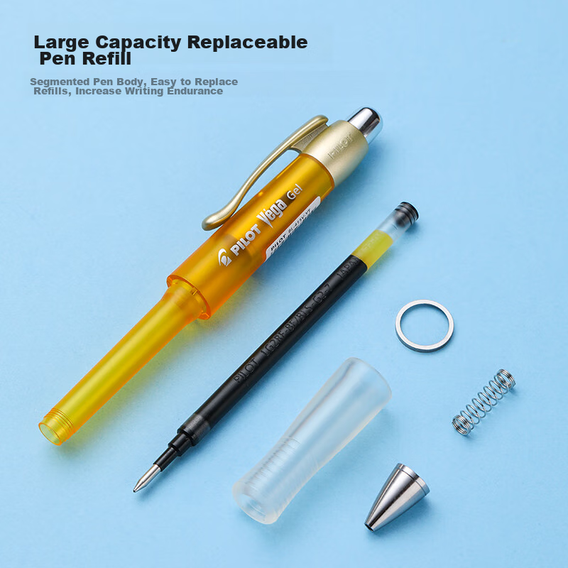 PILOT 415V Retractable Gel Pen, Soft Grip, for Students' Exams, Vega Anti-Fatigu...