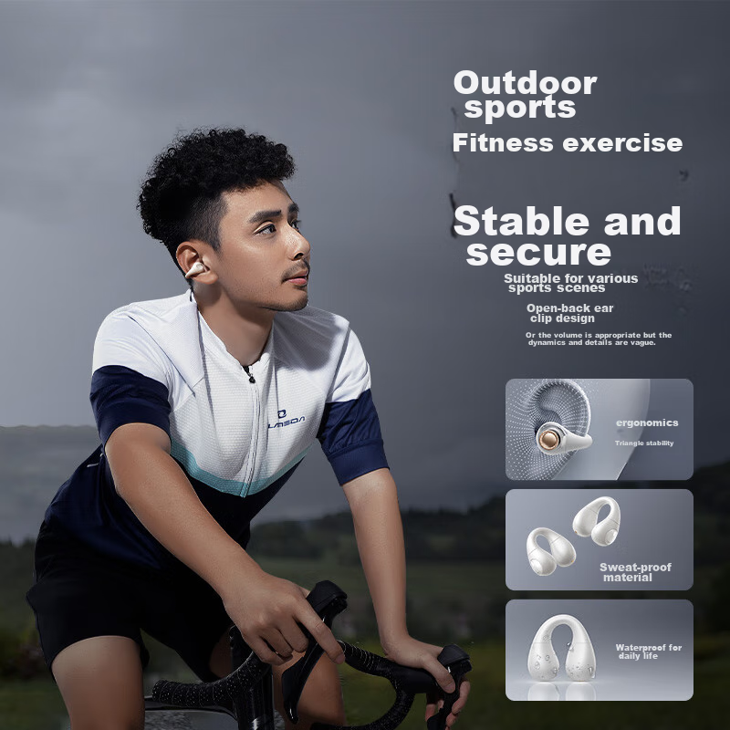 Baseus AS01 Bluetooth Ear Clip, Bone Conduction Headphones Concept, Non-In Open-...