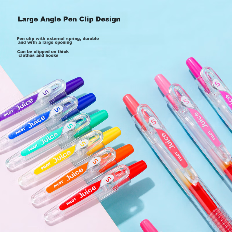 PILOT JUICE Colorful Retractable Gel Pen, Student Stationery, Journaling Pen, Ro...