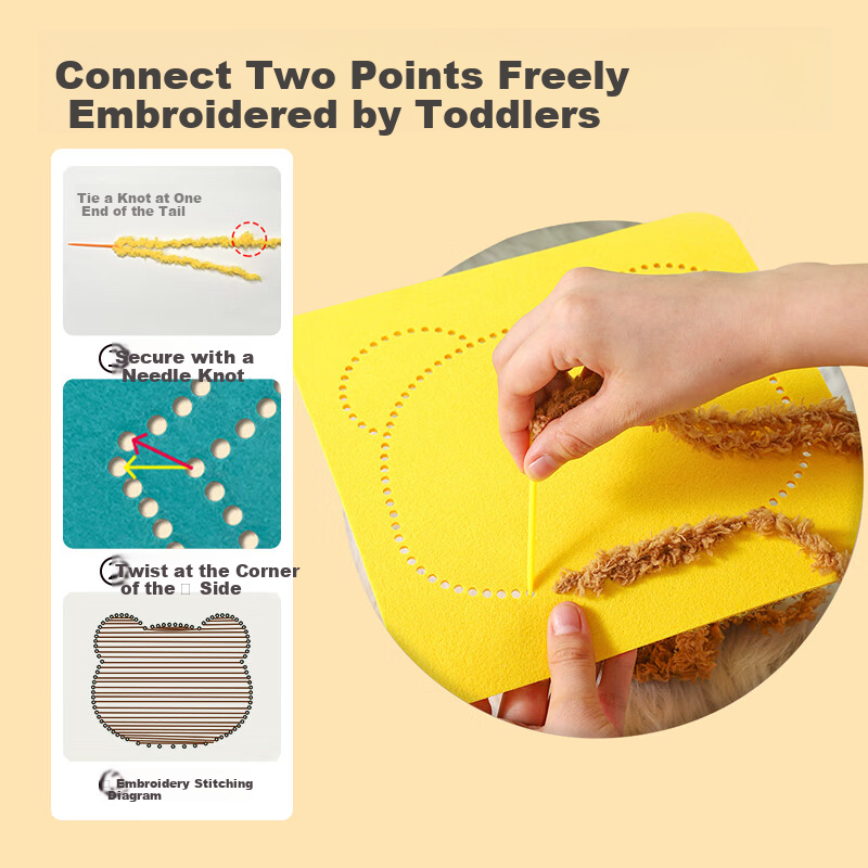 Bailishuang Animal Poke Fun Handmade Wool Painting Embroidery Children's Cartoon...