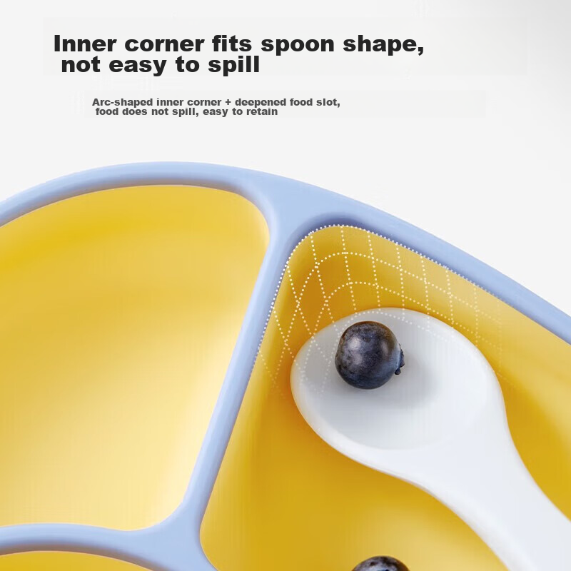 Beipesi Baby Plate, Complementary Food Bowl, Infant Suction Cup Silicone Self-Fe...