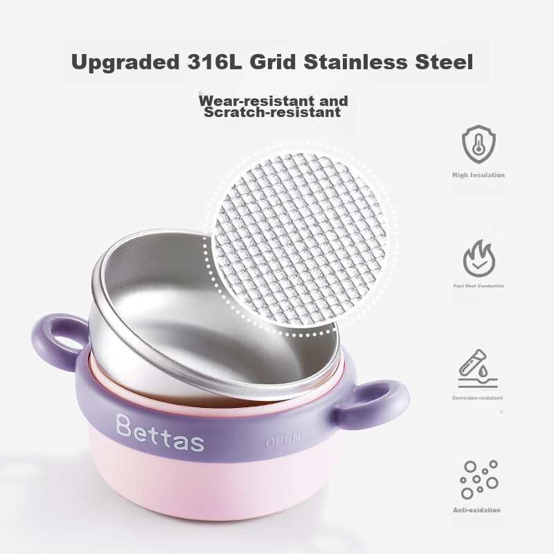 Beipesi Baby Food Bowl, Constant Temperature Water-Filled Bowl, Baby Dining Uten...