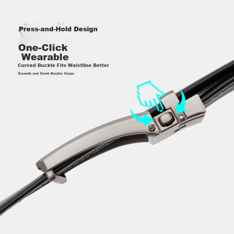 Aokang Men's Automatic Buckle Business Gift Box Belt Top Layer Cowhide Belt Birt...