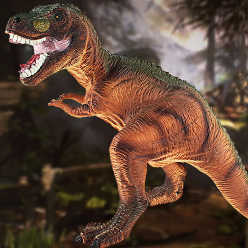 Dad Mom Children's Dinosaur Toys, Rubber Dinosaur Soft Model, Jurassic Tyrannosa...