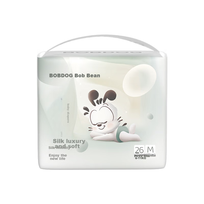 BOBDOG Premium Soft Diapers M52 Pieces (6-11KG), Baby Diapers [Brand Direct Supp...