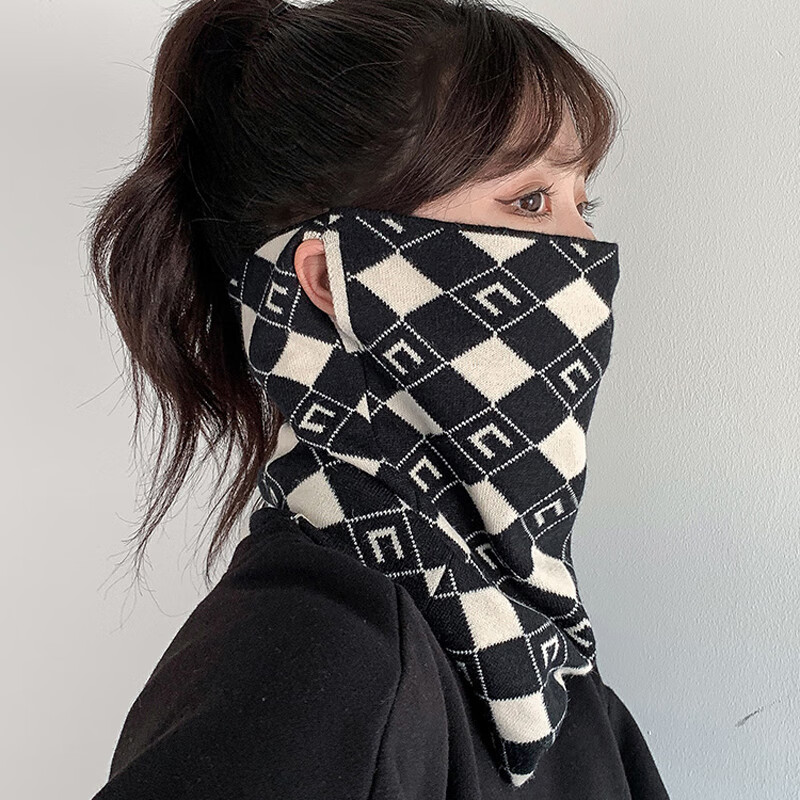 Bowonic Neck Gaiter, Winter Women's Korean Style, Versatile Ear-Hanging, Windpro...