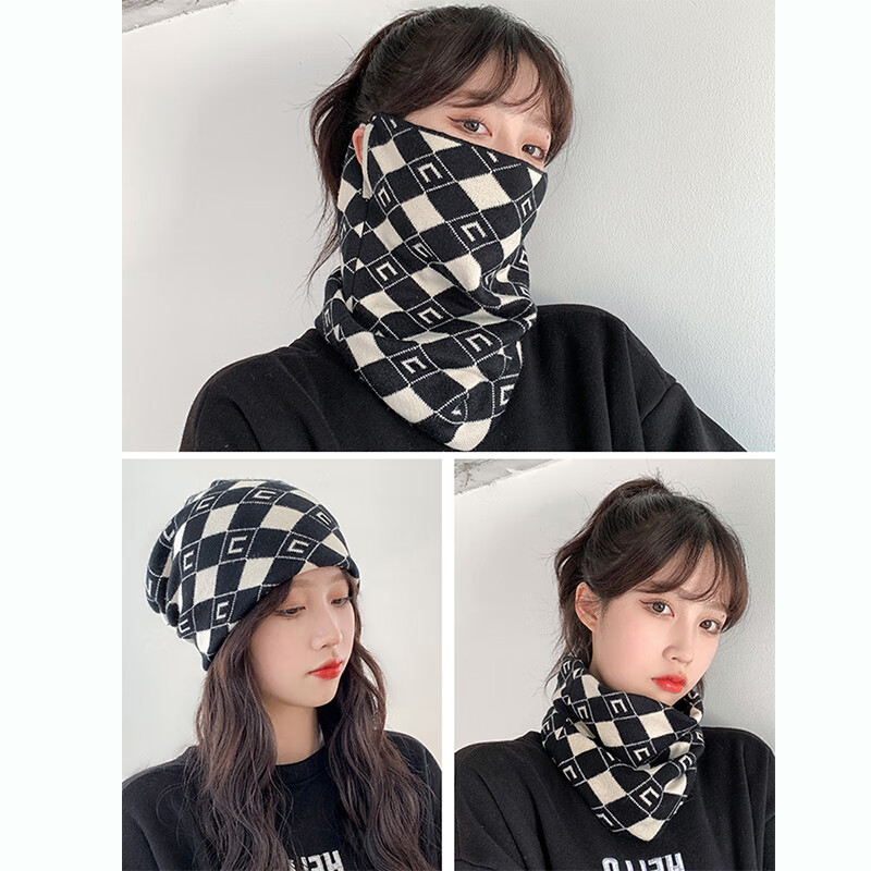 Bowonic Neck Gaiter, Winter Women's Korean Style, Versatile Ear-Hanging, Windpro...