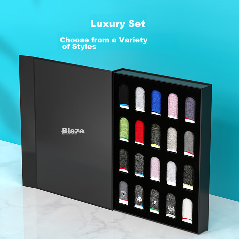 BIAZE Gaming Finger Sleeves [20-Pack] Professional Mobile Phone And Tablet E-Spo...