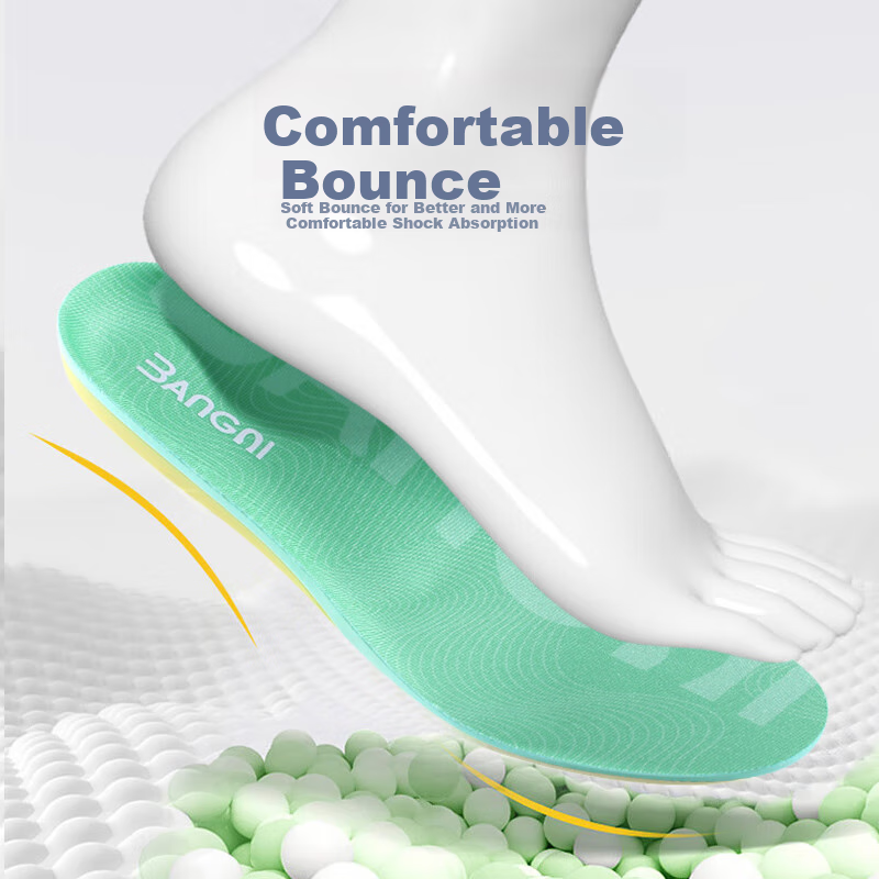Bonnie's Home Sports Insoles for Men, Thickened Shock Absorption with Arch Suppo...
