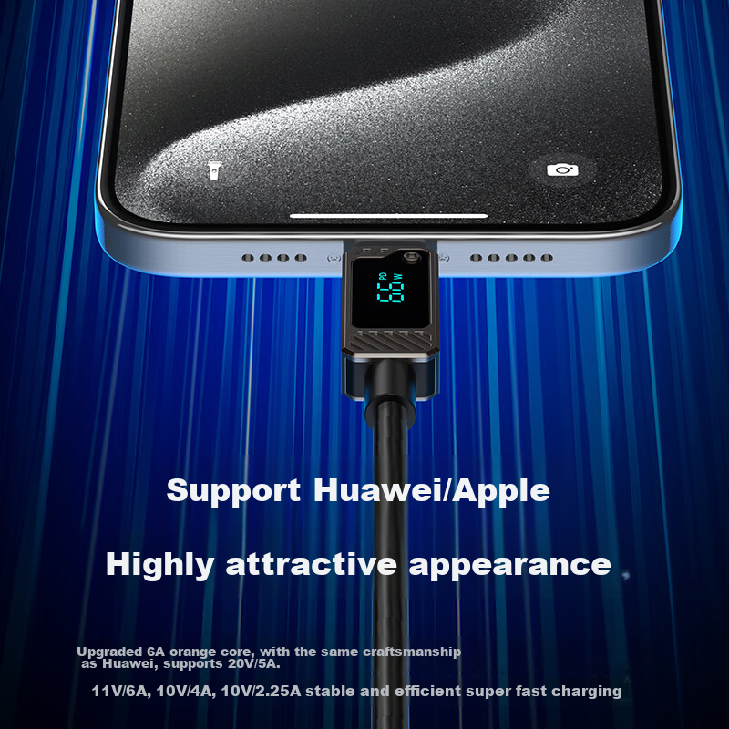 Biaze Compatible with Type-C Data Cable, Dual-Ended PD100W/66W Super Fast Chargi...