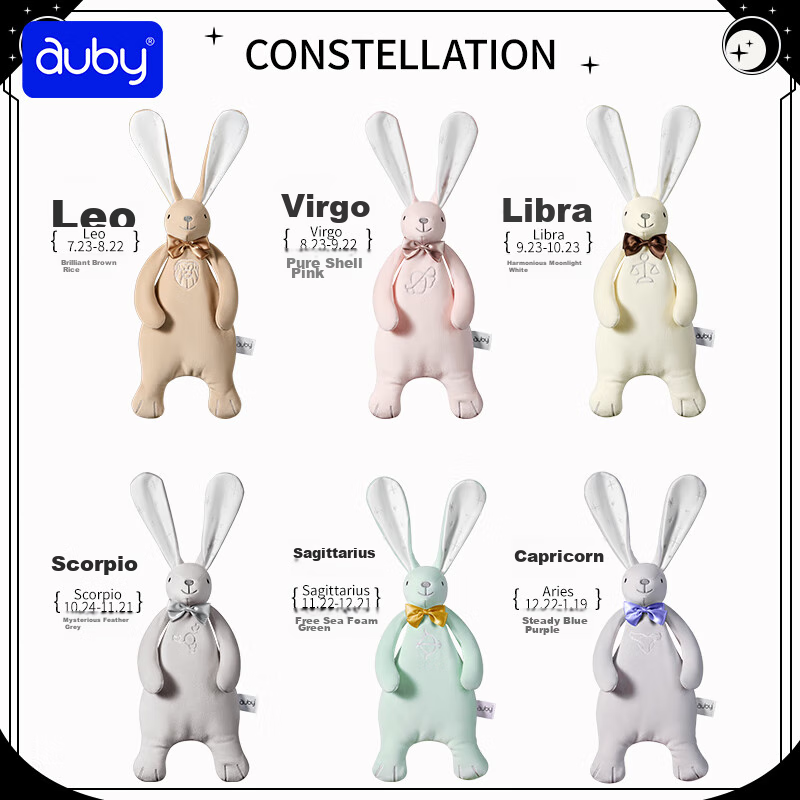 Auby Baby And Toddler Toy, Constellation Little Rabbit Comfort Blanket, Baby Sle...