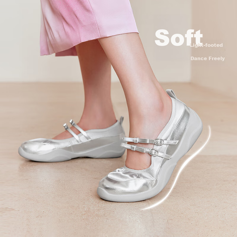 BaiSiTu 24 Autumn Fashion Casual Mary Jane Shoes Thick-soled Women's Single Shoe...