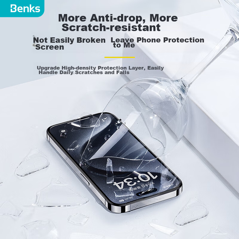 Benks Tempered Glass Screen Protector for Apple IPhone 15 Pro Max, Anti-Glare AR...