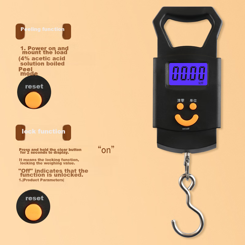 Baijie Portable Electronic Scale, Handheld Kitchen Scale, Commercial Spring Elec...