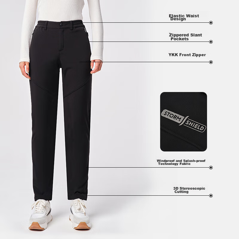 Pelliot Outdoor Softshell Pants for Men And Women, Spring And Autumn, Water-Repe...