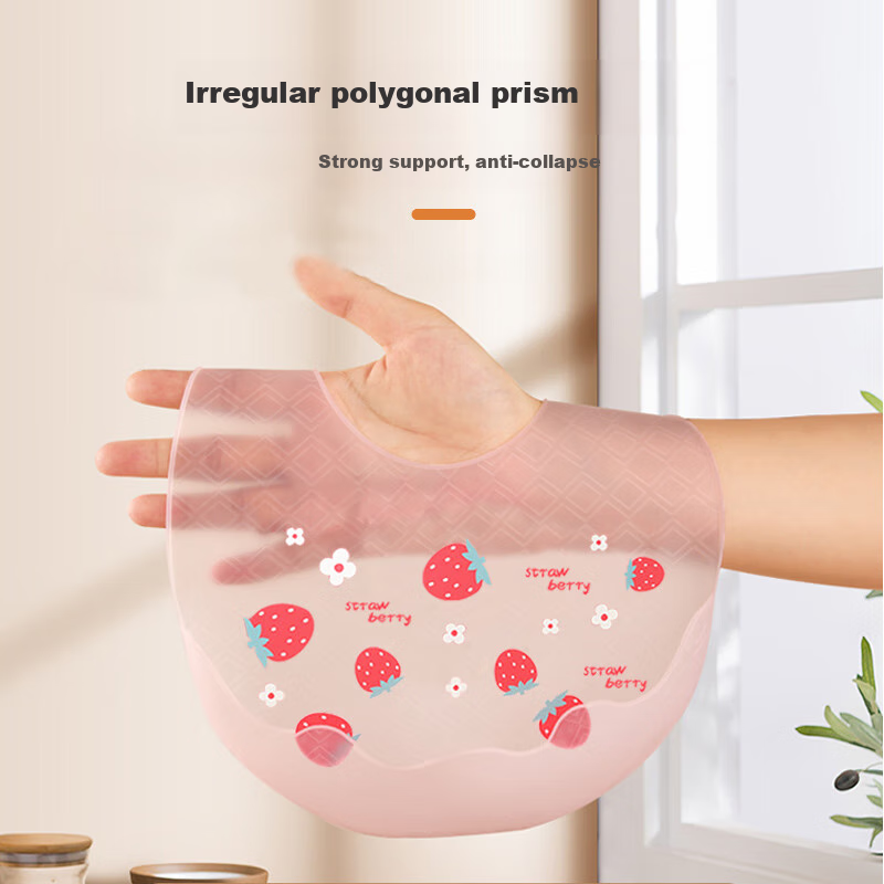 Boshi Baby Bib Silicone Waterproof Bib Children's Coverall 3D Naked Sensation Si...