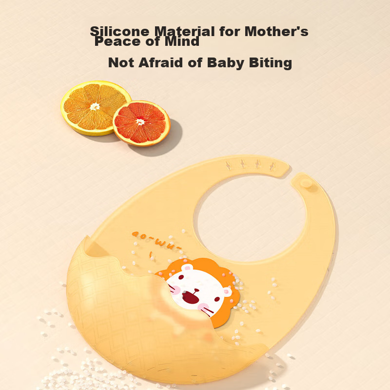 Baoshi Bib, Baby Feeding Bib, Children's Apron, 3D Seamless Silicone Bib, Little...