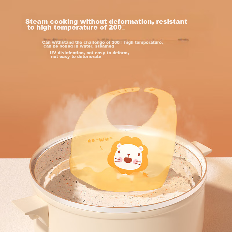 Baoshi Bib, Baby Feeding Bib, Children's Apron, 3D Seamless Silicone Bib, Little...