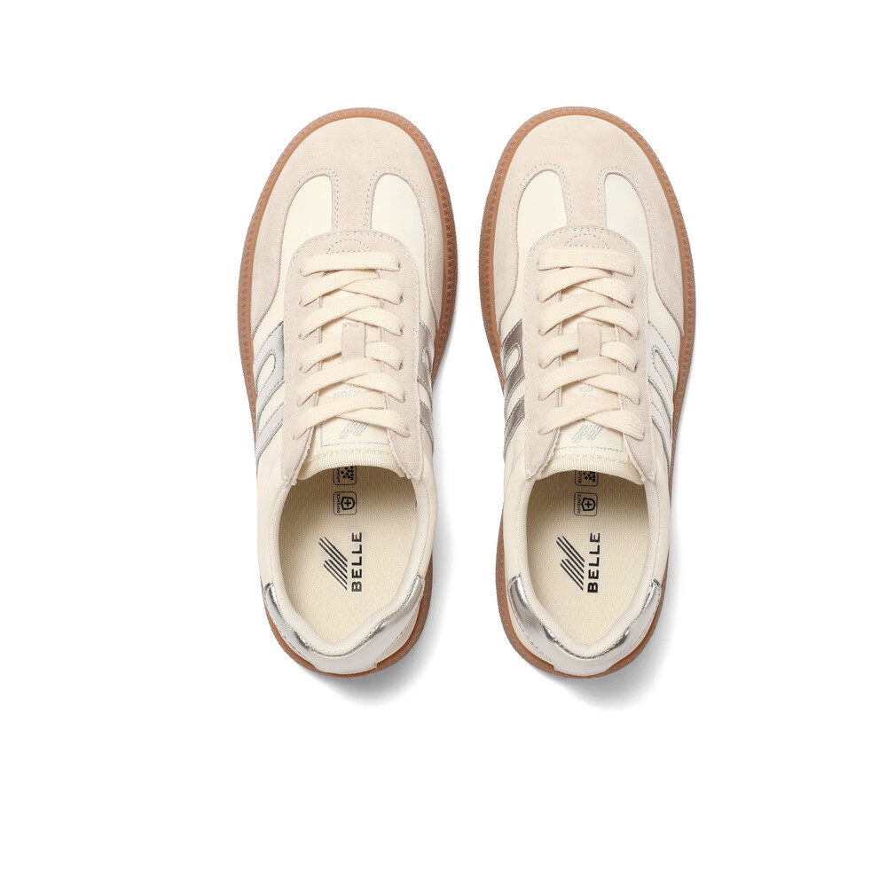 Belle Women's Vintage Retro Running Shoes Z7J1DCM3 Beige/Silver (Second Batch) S...