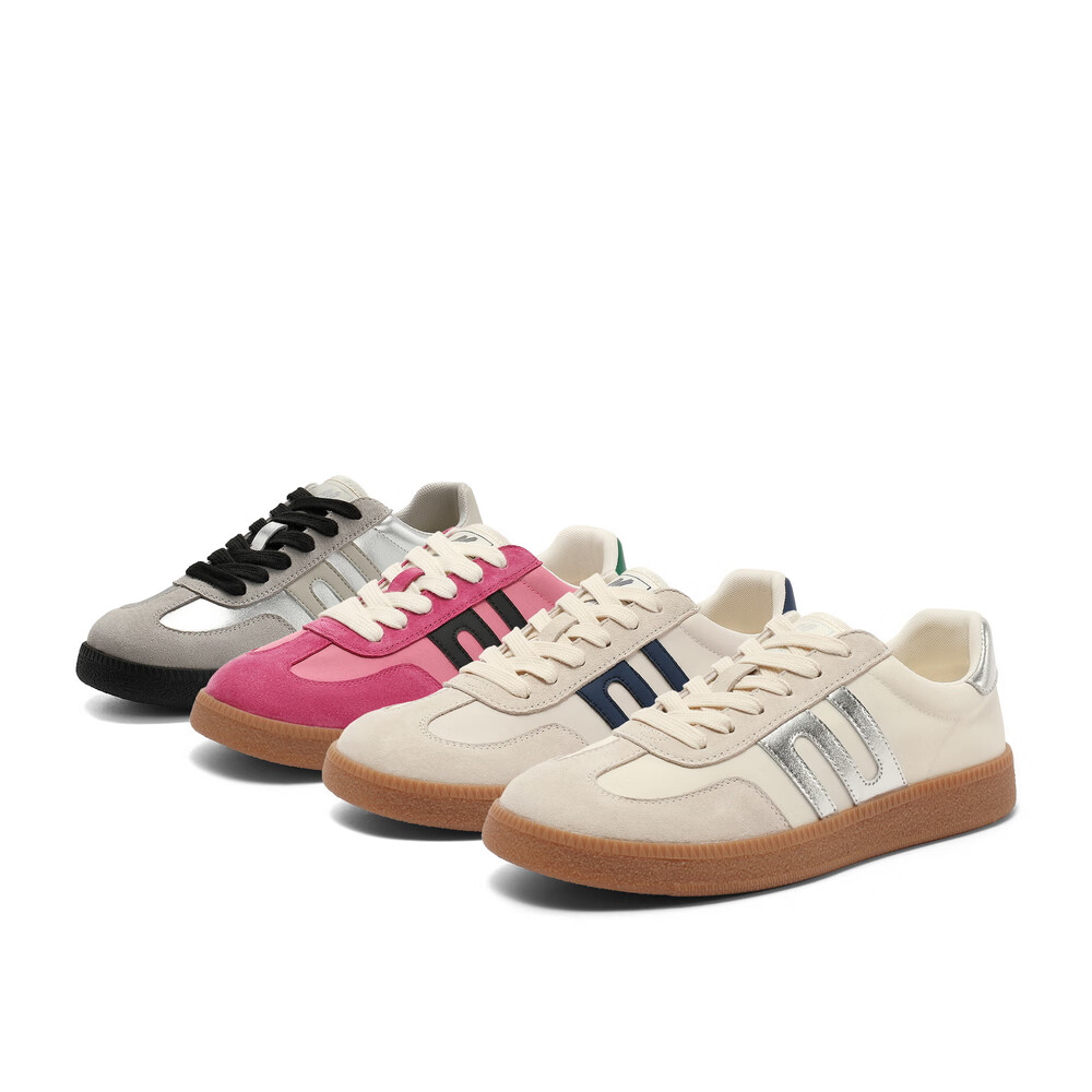 Belle Women's Vintage Retro Running Shoes Z7J1DCM3 Beige/Silver (Second Batch) S...