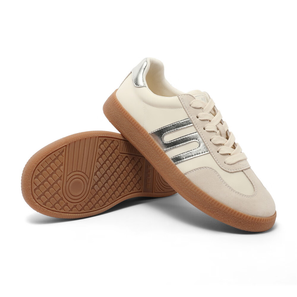 Belle Women's Vintage Retro Running Shoes Z7J1DCM3 Beige/Silver (Second Batch) S...