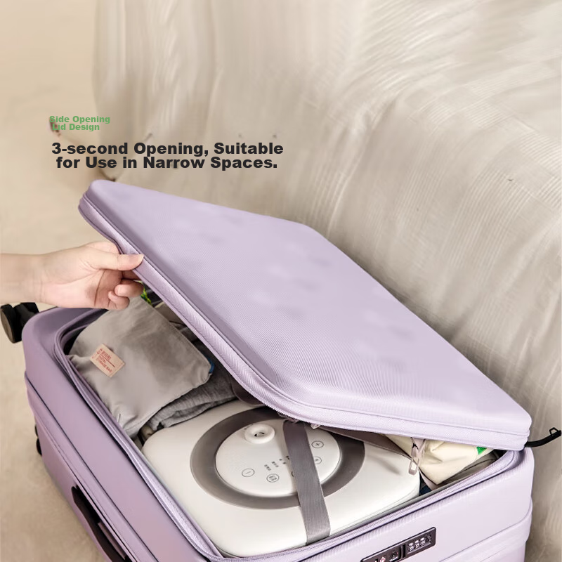 Bulaimei Large Capacity Side-Opening Suitcase for Women And Men, Business Trolle...