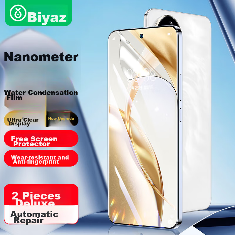 BIAZE [Full Screen Nano 2 Pieces] Screen Protector for Honor 200, Soft Hydrogel...