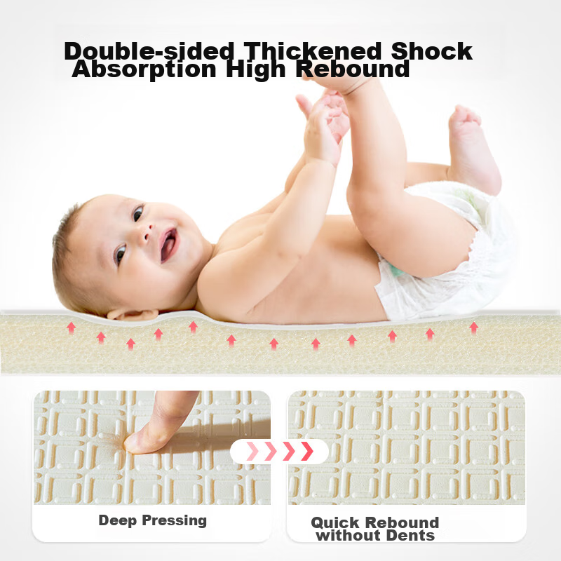 Babybox Crawling Mat XPE, Baby Play Mat, Double-Sided Foldable Floor Mat, PX16A1...