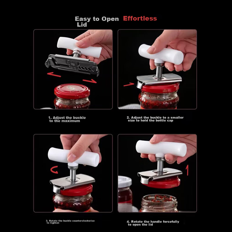 Baijie Can Opener, Stainless Steel Canned Food Opener, Manual Bottle Cap Opener,...