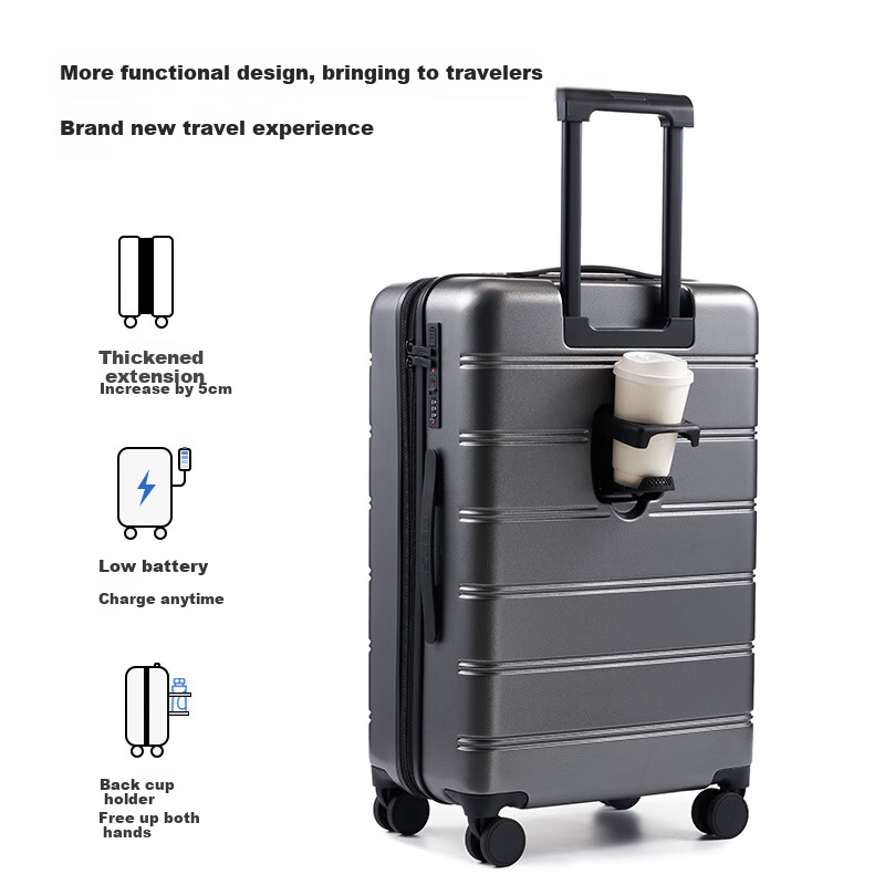 PEPSI 24-Inch Expandable Suitcase with Spinner Wheels and TSA Lock, Large Capaci...