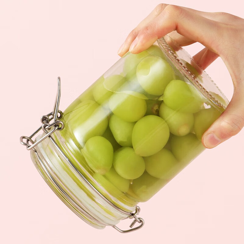 Baijie Glass Storage Jars Set of 3, Kitchen Pickle Jars, Honey Jars, Food Storag...