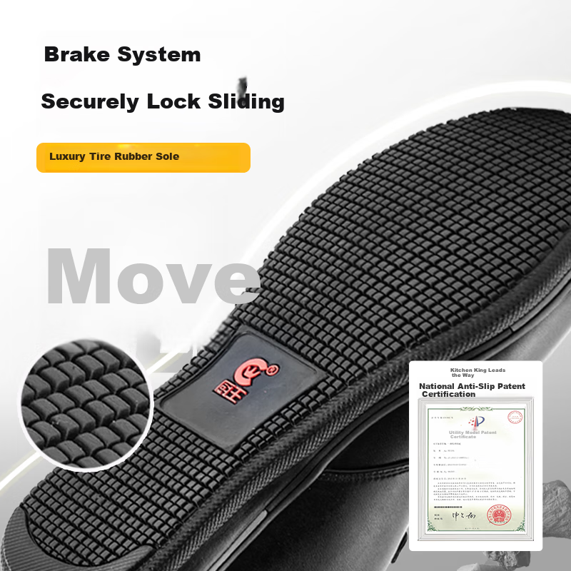 ChuWang Chef Shoes Hotel Kitchen Special Work Shoes Water-Resistant Anti-Slip Le...