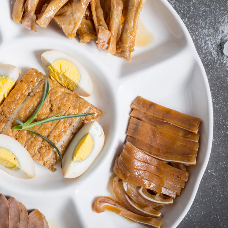 AOmeiyou Ceramic Plate Divided Plate Fat-reducing Meal Postpartum Meal Plate Stu...